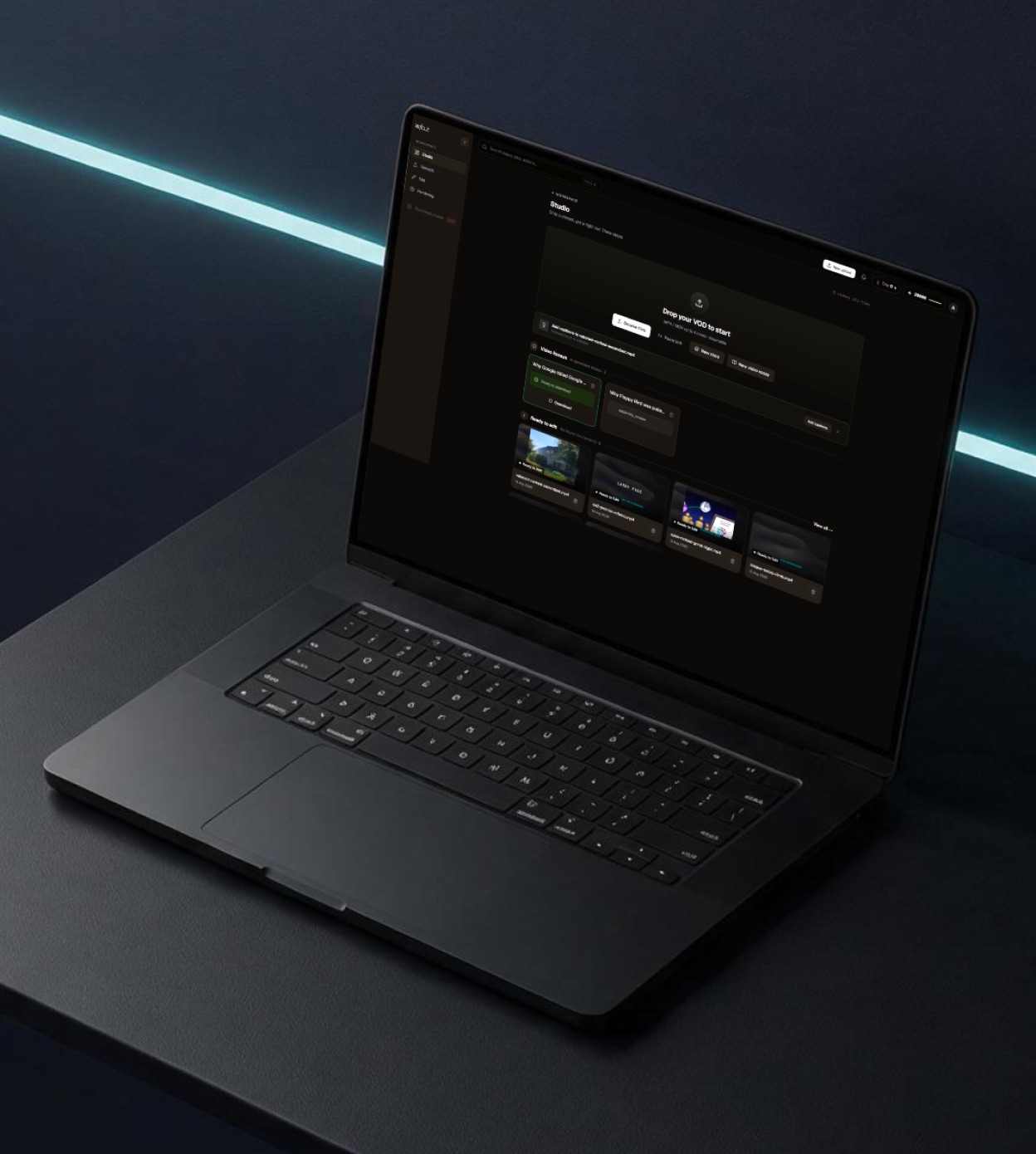The product on a desk, the identity in place