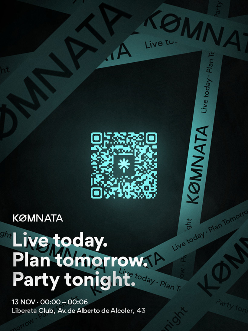 Live today, plan tomorrow, party tonight: the code poster, the right of three